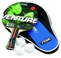 Set da Ping Pong Venture WRB 1 racchette e 3 palline + custodia STIGA