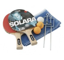 Solara Tischtennis-Set 2 Schläger und 3 Bälle + Netz und Netz und Netz (Hobby Line) STIGA